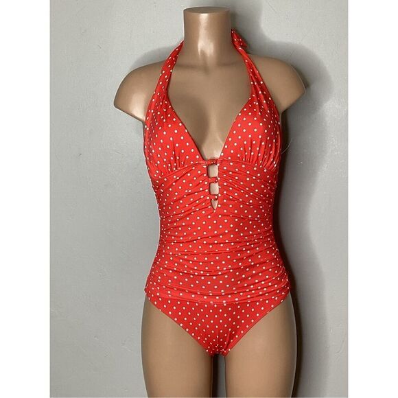 New. Lauren Ralph Lauren dot swimsuit. 6. Retails $139 - Picture 2 of 10
